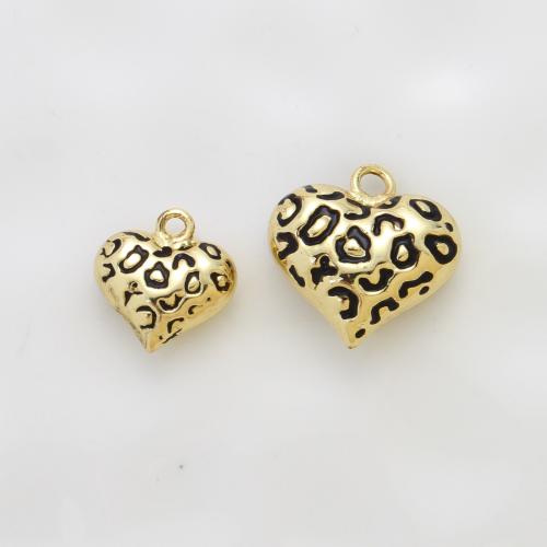 Brass Heart Pendants, plated, DIY & enamel, more colors for choice, nickel, lead & cadmium free, 20x20x8.50mm, Sold By PC