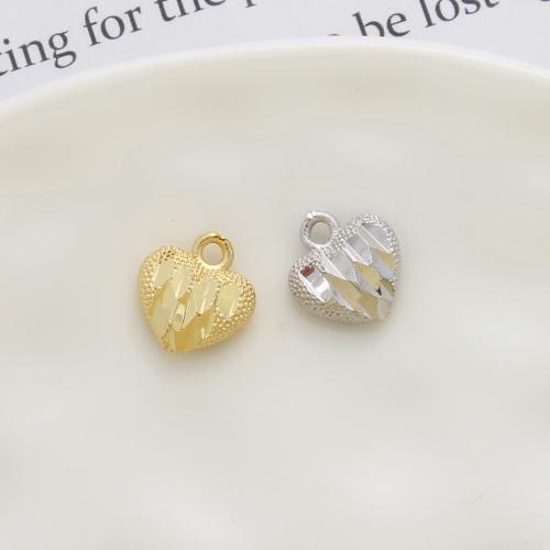 Brass Heart Pendants, plated, DIY, more colors for choice, nickel, lead & cadmium free, 12.70x11.70x5mm, Sold By PC