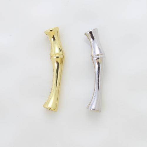 Brass Tube Beads, Bamboo, plated, DIY, more colors for choice, nickel, lead & cadmium free, 28x6x6mm, Sold By PC