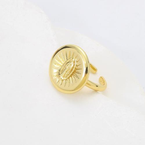 Brass Finger Ring, Round, plated, fashion jewelry, gold, nickel, lead & cadmium free, 22x21x18.50mm, Sold By PC