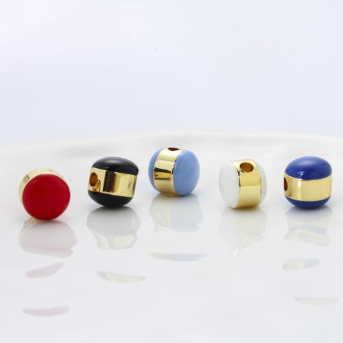 Brass Jewelry Beads, plated, DIY & enamel, more colors for choice, nickel, lead & cadmium free, 10x10x10mm, Sold By PC