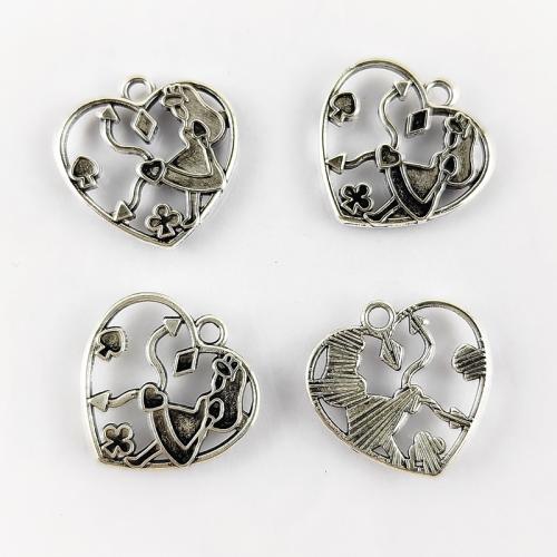 Подвеска- сердце из цинкового сплава, цинковый сплав, Сердце, плакирован серебром, DIY & эмаль & отверстие, разноцветный, 20x20mm, 100ПК/сумка, продается сумка
