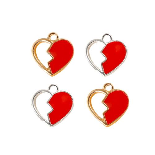 Tibetan Style Heart Pendants, plated, DIY & enamel & hollow, more colors for choice, 100PCs/Bag, Sold By Bag