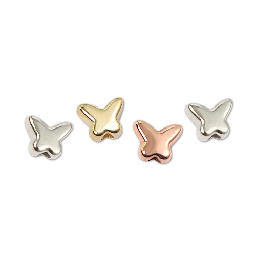 Copper Coated Plastic Beads, Butterfly, DIY, more colors for choice, 100PCs/Bag, Sold By Bag