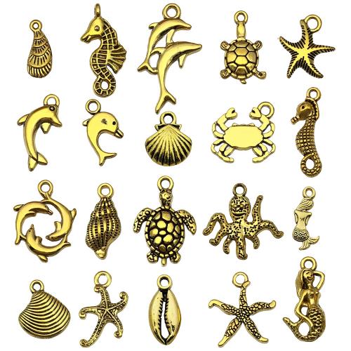 Zinklegierung Tier Anhänger, antike Goldfarbe plattiert, DIY & verschiedene Stile für Wahl, verkauft von PC