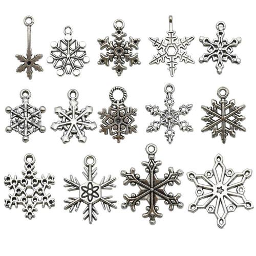 Tibetan Style Pendants, Snowflake, antique silver color plated, DIY & different styles for choice, Sold By PC