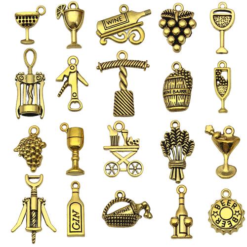 Zink-Aluminium-Anhänger, Zinklegierung, antike Goldfarbe plattiert, DIY & verschiedene Stile für Wahl, verkauft von PC