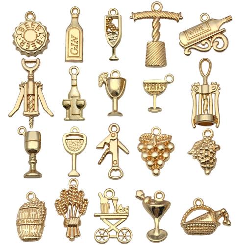 Colgantes de Aleación de Zinc, chapado en oro KC, Bricolaje & diferentes estilos para la opción, Vendido por UD