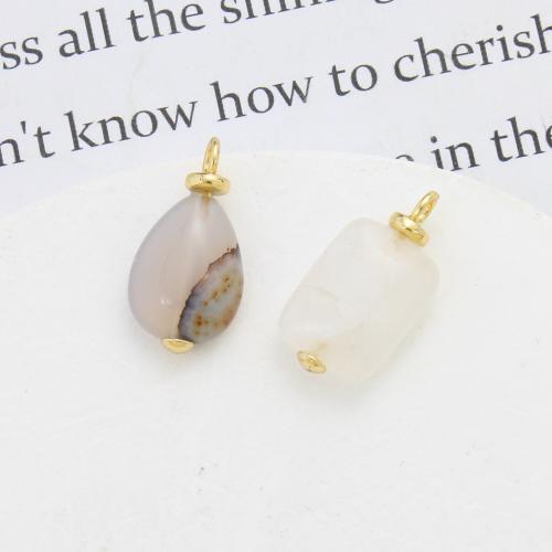 Bijoux Pendentifs en pierres gemmes, laiton, avec pierre gemme, Placage, DIY, plus de couleurs à choisir, protéger l'environnement, sans nickel, plomb et cadmium, 20x10.30x5mm, Vendu par PC