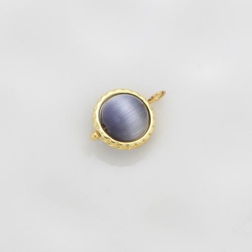 Кулоны «Кошачий глаз», Латунь, с кошачий глаз, Другое покрытие, DIY, Много цветов для выбора, не содержит никель, свинец, 15.20x10.50x8mm, продается PC