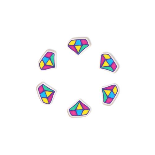 Polymer Clay Beads, Diamond Shape, DIY, mixed colors, 1000PCs/Bag, Sold By Bag