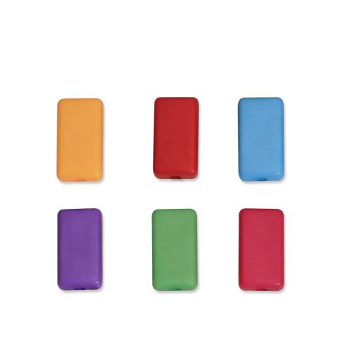 Perles acrylique de couleur unie, DIY, couleurs mélangées, 100PC/sac, Vendu par sac