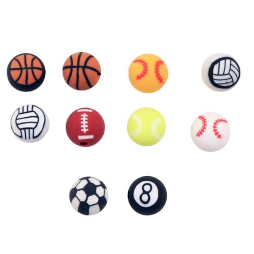 Polymer Clay Beads, DIY, mixed colors, 100PCs/Bag, Sold By Bag