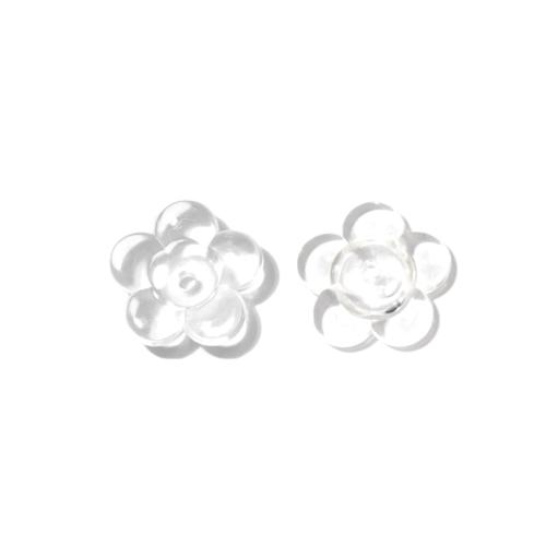 Transparent Acrylic Beads, Flower, DIY, clear, 10PCs/Bag, Sold By Bag