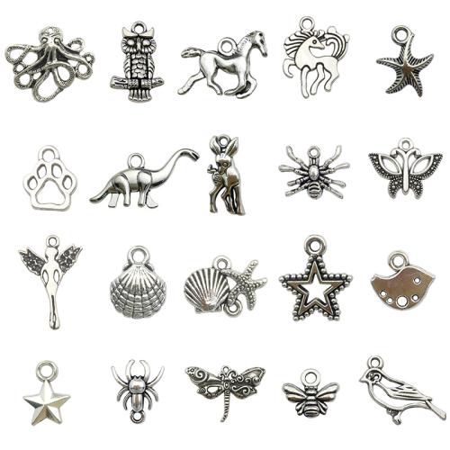 Подвески из цинкового сплава в форме животных, цинковый сплав, плакированный цветом под старое серебро, DIY & разные стили для выбора, продается PC