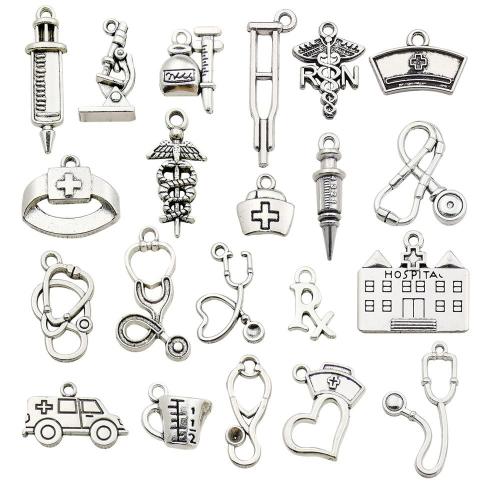 Zink-Aluminium-Anhänger, Zinklegierung, antik silberfarben plattiert, DIY & verschiedene Stile für Wahl, verkauft von PC