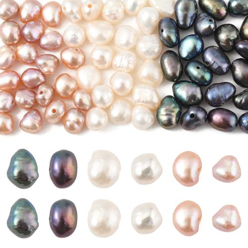 Naturel d'eau douce perles, perle d'eau douce cultivée, Irrégulière, DIY, plus de couleurs à choisir, 7-8mm, 10PC/sac, Vendu par sac