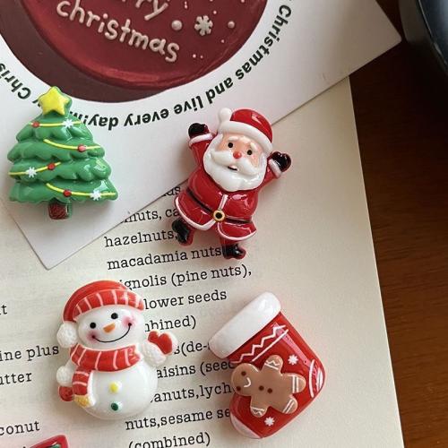 Resin Fridge Magnet, Christmas Design & DIY, more colors for choice, 20x30mm, Sold By Set