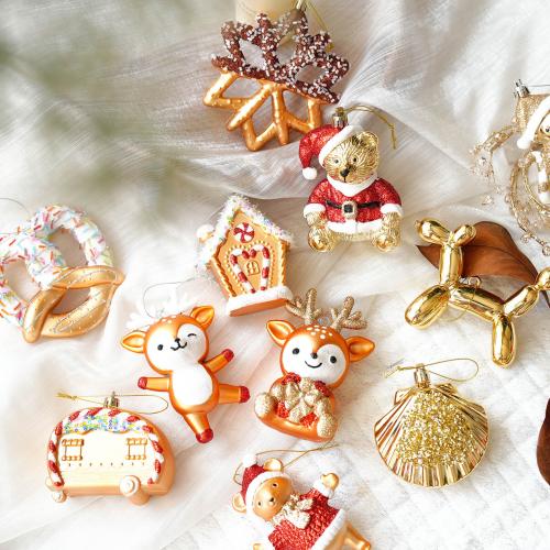 Plastic Hanging Ornaments, Christmas Design & DIY, more colors for choice, Sold By PC