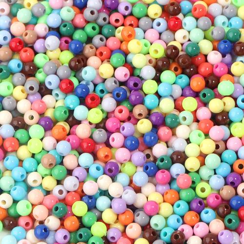 Opaque Acrylic Beads, DIY, more colors for choice, Hole:Approx 1.2mmmm, Sold By Bag