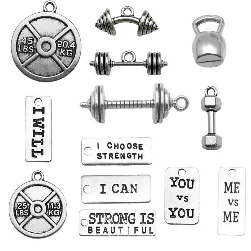 Zink-Aluminium-Anhänger, Zinklegierung, antik silberfarben plattiert, DIY & verschiedene Stile für Wahl, verkauft von PC