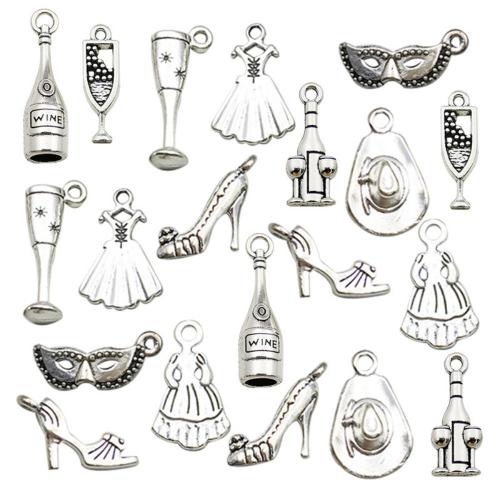 Zink-Aluminium-Anhänger, Zinklegierung, antik silberfarben plattiert, DIY & verschiedene Stile für Wahl, verkauft von PC