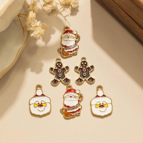 Bijoux pendentifs en acier inoxydable , Acier inoxydable 304, Placage, Conception de Noël & DIY & émail, plus de couleurs à choisir, 10PC/sac, Vendu par sac