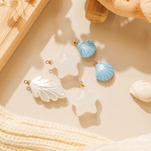 Acrylic Pendants, 304 Stainless Steel, with Acrylic, gold color plated, DIY, more colors for choice, 10PCs/Bag, Sold By Bag