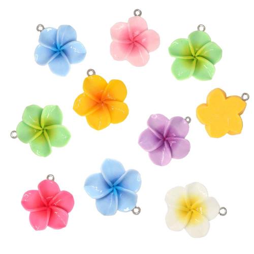 Harz Anhänger, mit 304 Edelstahl, Blume, plattiert, DIY, keine, 100PCs/Tasche, verkauft von Tasche