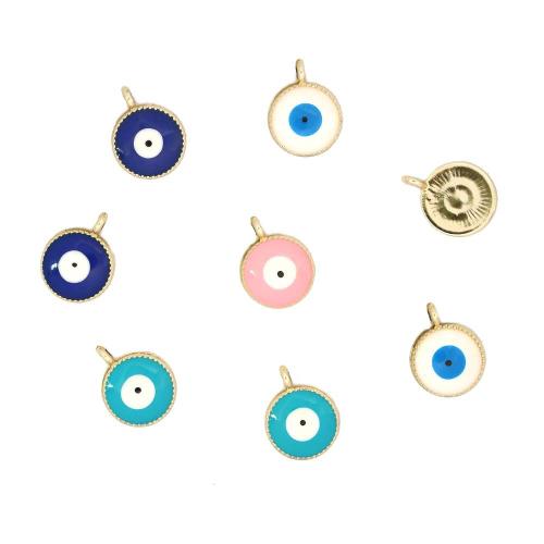 Evil Eye Anhänger, Zinklegierung, goldfarben plattiert, DIY & Emaille, keine, 100PCs/Tasche, verkauft von Tasche