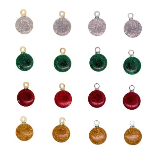 Colgantes de Aleación de Zinc Estilo Navidad, con Lentejuelas, chapado en color dorado, Bricolaje & esmalte, más colores para la opción, 100PCs/Bolsa, Vendido por Bolsa