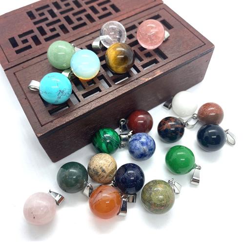 Bijoux Pendentifs en pierres gemmes, pierre gemme, Rond, DIY & différents matériaux pour le choix, 14mm, Vendu par PC