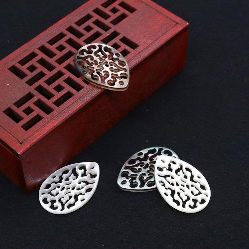 Colgantes de Nácar, Gota, Tallado, Bricolaje & hueco, más colores para la opción, 30x20mm, Vendido por UD