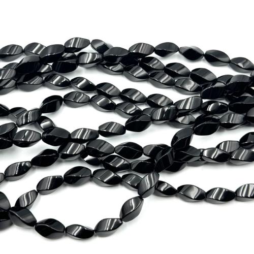 Natural Black Agate Beads, DIY, black, Sold Per 38 cm Strand