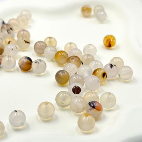 Gemstone Jewelry Beads, Chinese Painting Stone, DIY, mixed colors, 8mm, 47PCs/Strand, Sold Per 38 cm Strand