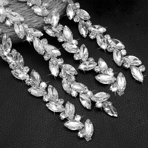 Латунь горный хрусталь коготь цепи, Кристаллы, Другое покрытие, DIY, разноцветный, не содержит никель, свинец, длина:91.3 см, продается сумка