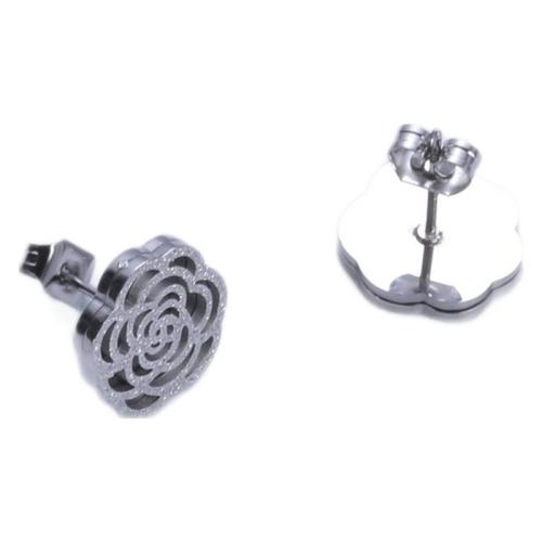 Edelstahl Ohrringe, 304 Edelstahl, Rose, plattiert, Modeschmuck, keine, verkauft von Paar