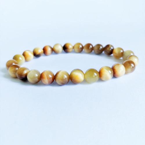 Natural Tiger Eye Bracelets, fashion jewelry, mixed colors, Length:21 cm, Sold By PC