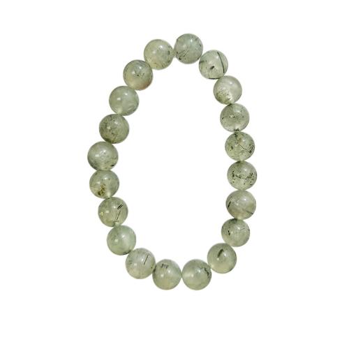 Gemstone Bracelets, Natural Prehnite, fashion jewelry, mixed colors, Length:21 cm, Sold By PC