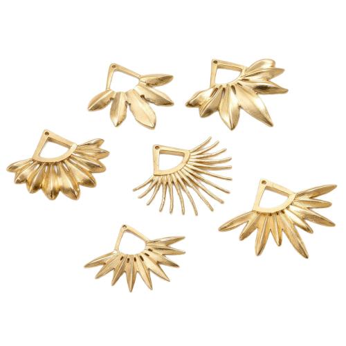 Edelstahl Schmuck Anhänger, 304 Edelstahl, Geometrisches Muster, goldfarben plattiert, DIY & verschiedene Stile für Wahl, verkauft von PC