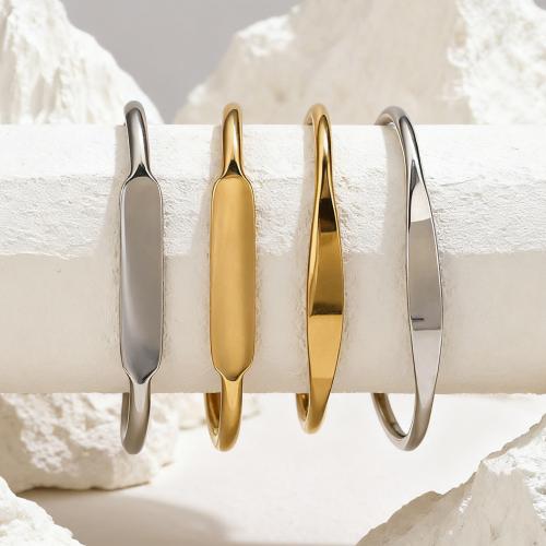 304 Stainless Steel Cuff Bangle, plated, Unisex & different styles for choice, Inner Diameter:Approx 60mm, Sold By PC