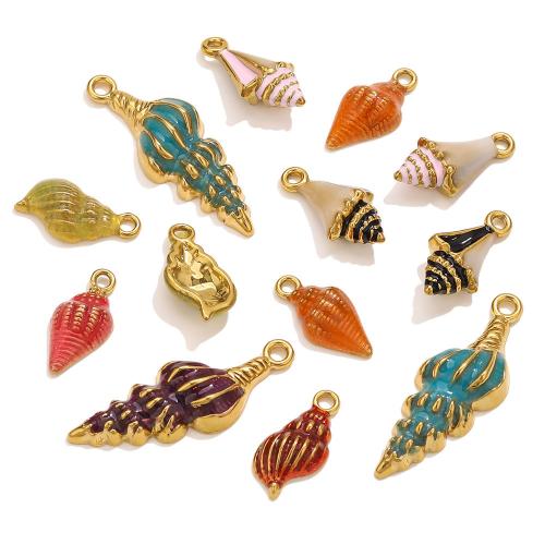 Нержавеющая сталь животных Подвески, Нержавеющая сталь 304, Другое покрытие, DIY & разные стили для выбора & эмаль & со стразами, 5ПК/сумка, продается сумка