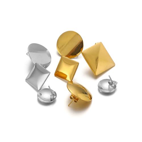 Edelstahl Ohrringe, 304 Edelstahl, goldfarben plattiert, Modeschmuck, keine, 10PCs/Tasche, verkauft von Tasche