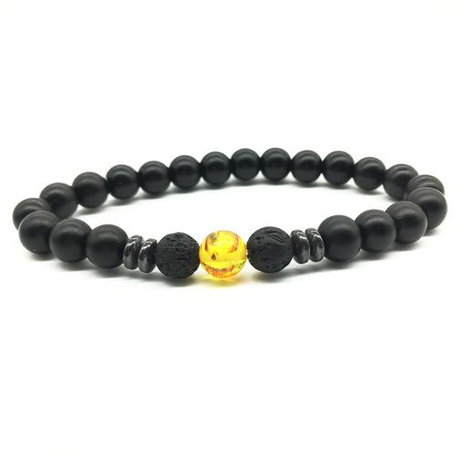 Gemstone Bracelets, Natural Stone, with Tibetan Style, plated, fashion jewelry, more colors for choice, 8mm, Length:21 cm, Sold By PC