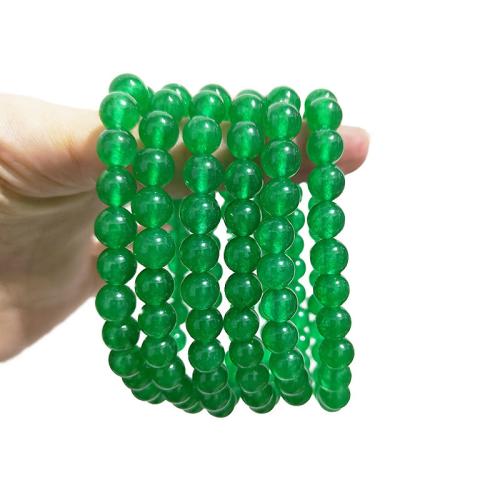 Gemstone Bracelets, Green Calcedony, fashion jewelry, green, Length:21 cm, Sold By PC