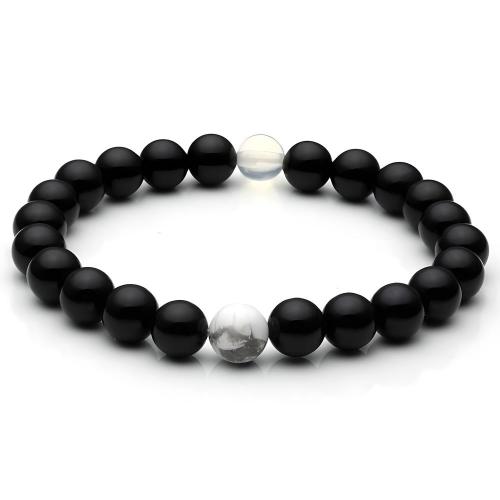 Gemstone Bracelets, Natural Stone, fashion jewelry, more colors for choice, 8mm, Length:21 cm, Sold By PC