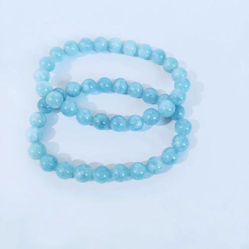 Gemstone Bracelets, Aquamarine, fashion jewelry, blue, Length:21 cm, Sold By PC