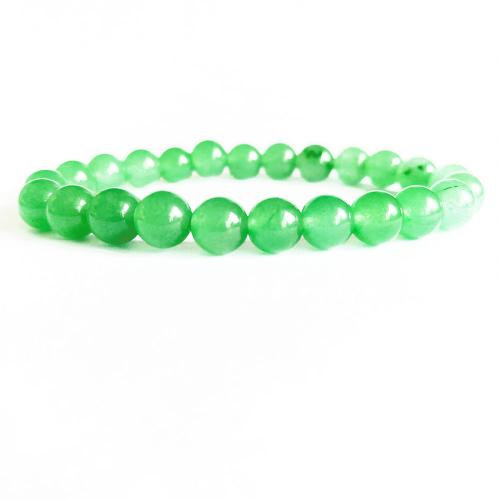 Gemstone Bracelets, Green Aventurine, fashion jewelry, green, 8mm, Length:19 cm, Sold By PC