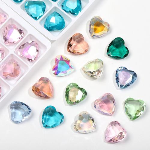 3D Nail Art Dekoration, Glas, Herz, DIY, keine, 12mm, verkauft von PC
