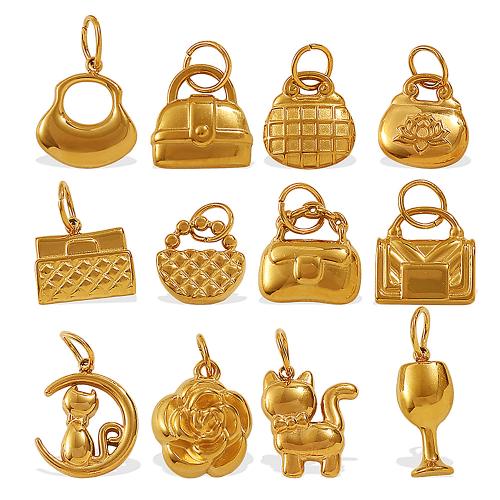 Bijoux pendentifs en acier inoxydable , Acier inoxydable 304, Placage de couleur d'or, DIY & styles différents pour le choix, Vendu par PC